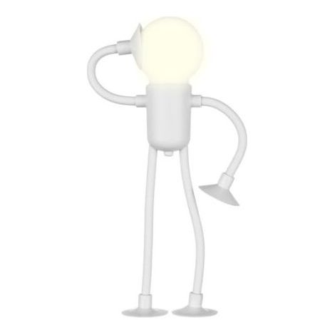 Veilleuse À Ventouse - Lampe Bonhomme Ampoule Mignonne - Veilleuse De Sport Drôle De Forme Variable Torsion Extensible Convient pour Chambres, Dortoirs, Bureaux Et Salles De Bains (1/5)