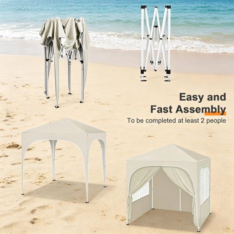 Abri de jardin pour fêtes, tonnelle extérieure, chapiteau de réception, gazebo patio avec protection solaire (sans côtés) (1/5)