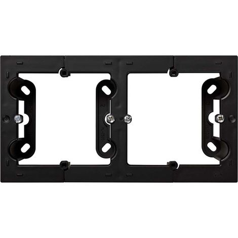 Caja doble de superficie simon s10 negro (1/2)