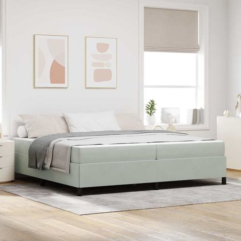 Estructura de cama Gris Claro 200 x 200 cm tela (1/5)