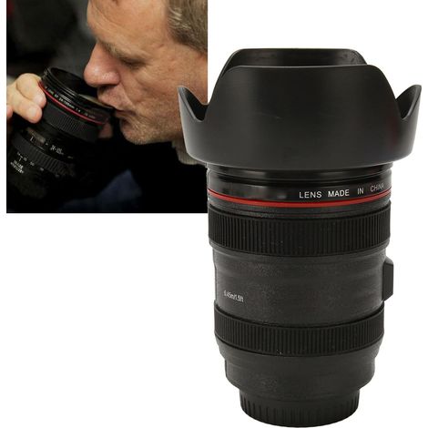 Mug créatif et personnalisé de troisième génération, motif objectif d'appareil photo, article pour la maison, mug pour photographe, mug de voyage, mug unisexe. (1/5)