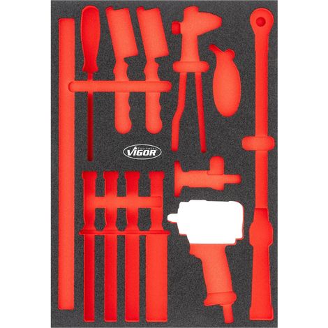 VIGOR Insert en mousse souple, vide V6812-L