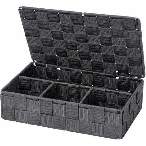 Cestino da bagno piccolo con coperchio Adria grigio scuro WENKO (1/5)