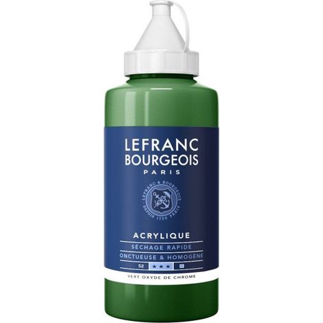 Peinture acrylique - Vert oxyde de chrome - 542 - Fine - Lefranc Bourgeois - Bidon 750ml (1/2)