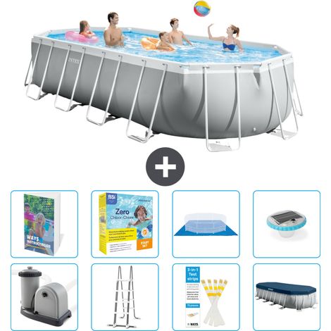 Prism Frame Pool Oval - 610x305x122 cm - 9-teilig S526