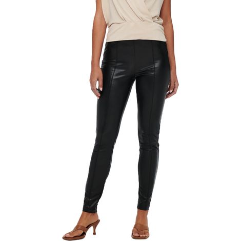 ONLY – Damen-Lederleggings mit hohem Bund – ONLJESSIE Kunstlederleggings OTW NOOS 15231825 S (1/5)