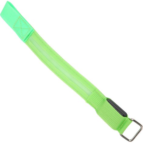 Brassard LED de course à pied en extérieur, bracelet lumineux clignotant ajustable pour cyclisme, vert (1/5)