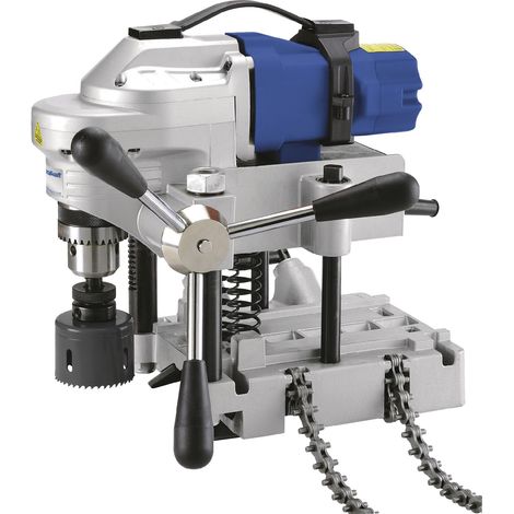 Perceuse pour scie à trépan jusque ø 127 mm 1,1 kW avec chaîne pour tubes de 32 à 203 mm niveau à bulle intégré Metallkraft RB127 (1/5)