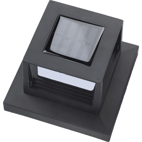 Plafonnier solaire LED carré pour extérieur, idéal pour jardin, cour et clôture, deux couleurs, noir (1/5)