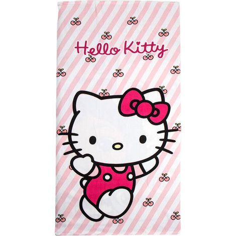 Toalla de Playa Hello Kitty Rosa claro 70 x 140 cm