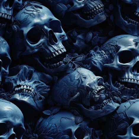 Tela decorativa para exteriores Oxford - Motivo de calavera I DX4731 (1/5)