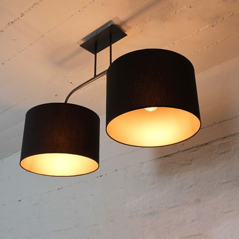 Loft Deckenlampe Alice mit schwarzen Schirmen