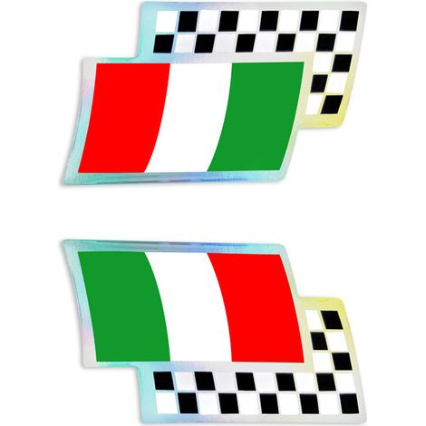 3D Sticker Bandiera Italiana Scacchi