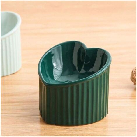Pink ceramic raised bowl for cat lovers and cat moms. Raised Slanted Bowl for Food or Water, No Pressure, Prevents Backflow, Lead and Cadmium Free, com (1/4)