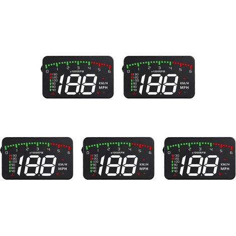 Capteur auto 5X A900 auto HUD OBD RPM Meter Head – Up Display Multi – Display auto Digital Speed Engine RPM Water température (1/5)