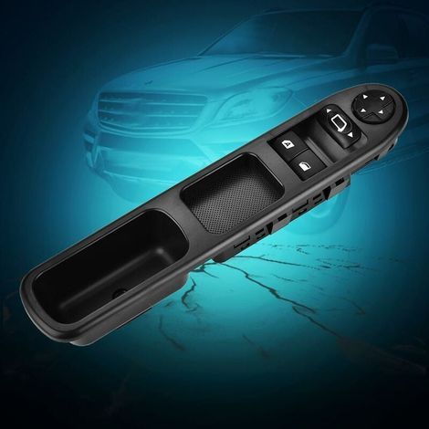 Eosnow Bouton de commutation de commande de lève-vitre principal avant gauche pour Peugeot Citroen 6554.QC (1/4)