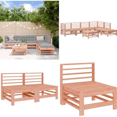 Set Salotto da Giardino 7 pz in Legno Massello di Douglas - Divani da giardino - Mobili da giardino