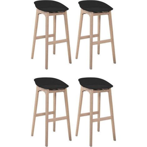 Conjunto de taburetes de bar de madera 65cm RIVA