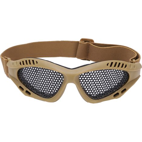 Lunettes de protection anti-impact mesh respirantes pour tir, vélo et sports extérieurs couleur boue