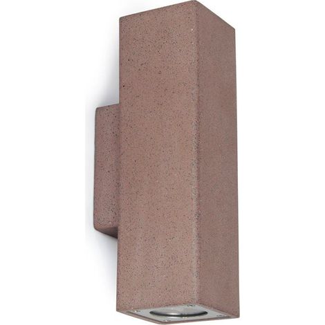 Supporto a parete STONE Square IP65 GU10 2x12W up-down Concrete rojo (1/4)