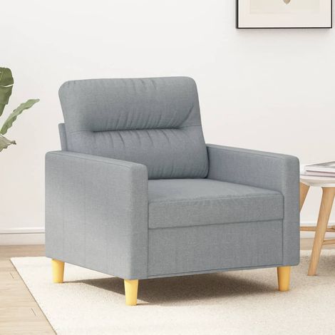 Sillón de tela gris claro 60 cm vidaXL (1/5)
