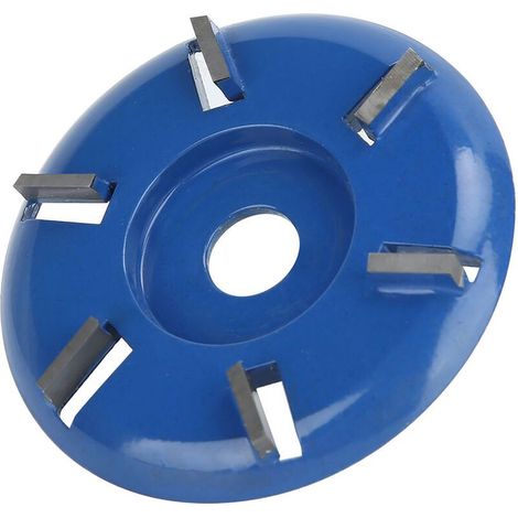 Disque de Sculpture sur Bois, Roues pour meuleuse d'angle Roues et disques abrasifs Acier 6 Dents Puissance Outil de Fraisage Meuleuse d'angle Accessoires pour Le Travail du Bois(Lame Plate) L, (1/5)