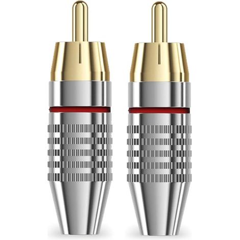 Connecteur RCA Mâle - Câble Coaxial Sans Soudure - Pour Audio Vidéo - Lot De 2 (1/5)