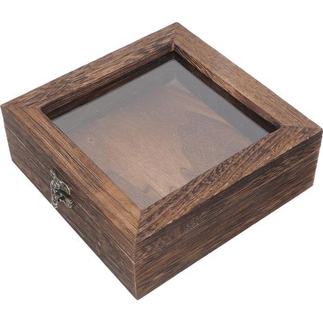 Retro Style Wooden Specimen Box with Transparent Lid (1/5)
