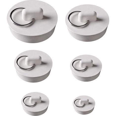 6 Pieces Rubber Sink Drain Stopper for Kitchen Sink Silicone Bathtub Sink Stopper for Bathtub, Bathroom 6 Sizes
