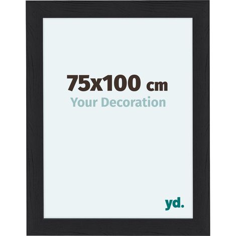 yd. - Cadre photo 75x100 - Noir Grain de Bois - MDF - Como (1/5)