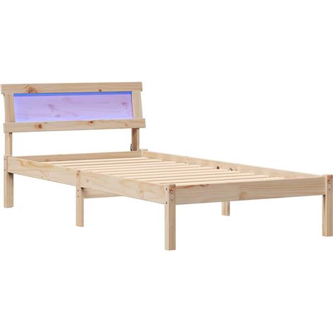 Maison Exclusive - Estructura de cama Marrón 90 x 190 cm Madera d (1/5)