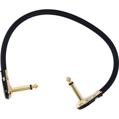 Câble plat doré 30cm pour pédales d'effet guitare, alimentation et accessoires instruments (1/5)