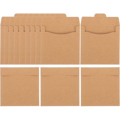 Bustine protettive in carta kraft per CD/DVD – Confezione da 50 pezzi, protezione da graffi e polvere, formato standard 14 x 12,5 cm
