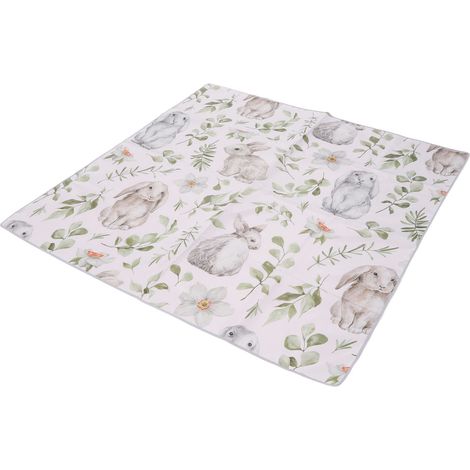 Multifunktionale, wasserdichte und rutschfeste Matte mit niedlichem Hasenmuster für Babys, geeignet für Wohnzimmer, Camping, Hinterhöfe und Gärten. (1/5)