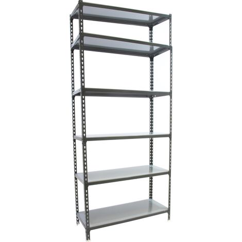 SimonRack Scaffale Portaoggetti, 2500x800x400 mm, 6 Ripiani, Portata 180 kg per Ripiano, Metallo, Scaffale da Garage, Antracite/Zincato – Simonclick