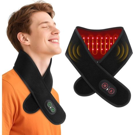 Banda de masaje con calor para cuello, muñecas y piernas, 36 lámparas calefactoras LED de luz roja (660/850 nm), 3 modos, batería de 3000 mAh. (1/5)