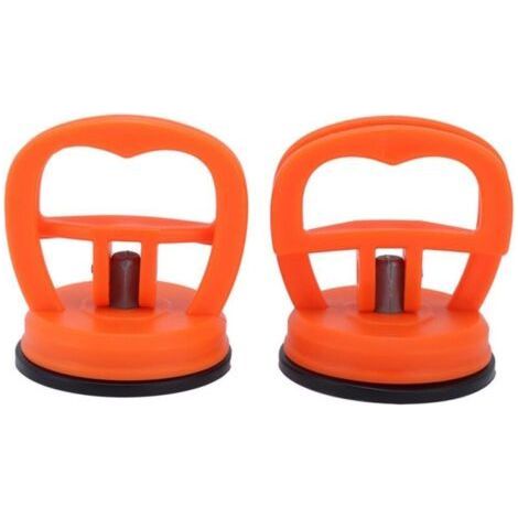 Set mit 2 Saugnäpfen für Fenster, tragbarer Fensterheber, Glasscheibenheber, Spiegelheber – Orange (1/3)