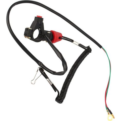 Télérupteur de sécurité avec cordon de rappel pour moteurs ATV, bateaux et motos - 12V, NO (1/5)