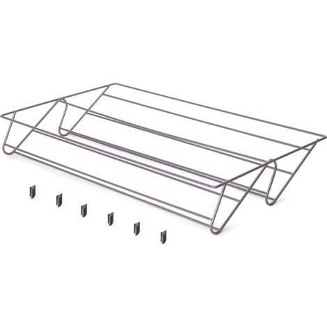Emuca Cassetto portascarpe per armadi e cabine armadio Quartz, 640 (M80), Acciaio, Titanio 7138452 EMUCA