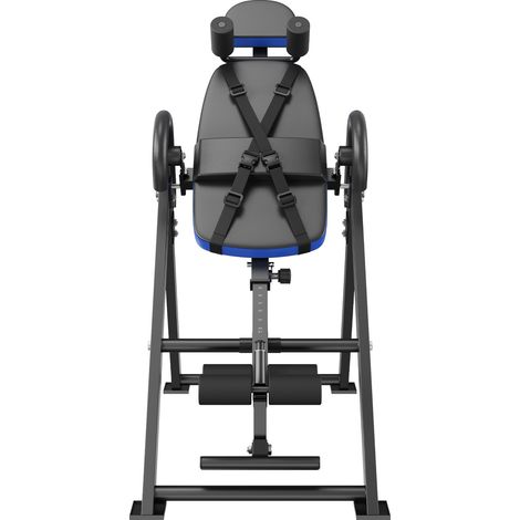 Mophorn Inversionsbank, 300 lbs Kapazität, Hochleistungs-Rückenstrecker, Dekompressionsmaschine, Krafttrainingsgerät, Kopfstütze, Knöchelschloss, Schutzgurt, Blau/Schwarz