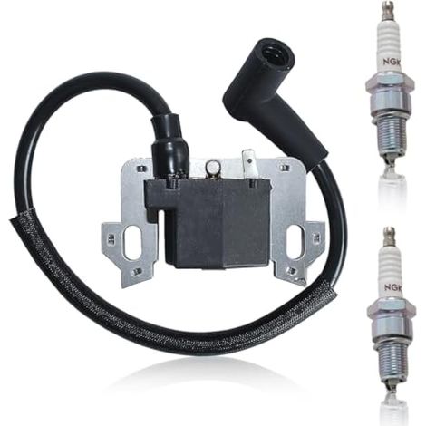 Applicable GCV160 Bobine d’allumage pour Honda GC160 GCV190 GC190 Tondeuse à gazon, Bobine d’allumage avce Bougie d'allumage BP5ES, Remplacement 30500-ZL8-004 (1/5)
