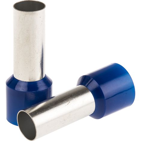 Rs Pro – Embout isolé électrique 50mm² – Couleur bleu – Longueur 25mm – Fixation pour raccords – Section câble pour borne