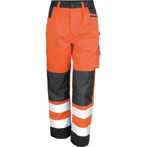 Result Pantaloni Uomo Multitasche Alta Visibilità Classe 2 Arancione L