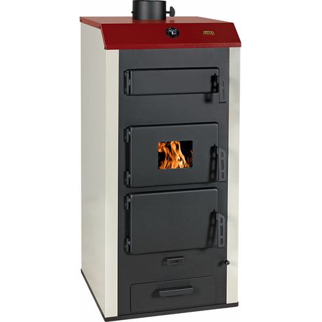 Prity – Poêle à bois avec bouilleur NS32 – Puissance 3,2 kW – Chauffage eau 33,2 kW – Classe énergétique A – Évacuation fumées Ø 150 mm (1/2)
