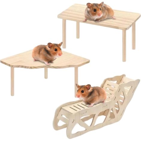 Aire de x hamster en bois en Bois Hérisson Espace d'exercice pour gerbille pour Propriétaires d'animaux Amoureux Boutiques Maison Bureau Salon Chambre Appartement (1/5)