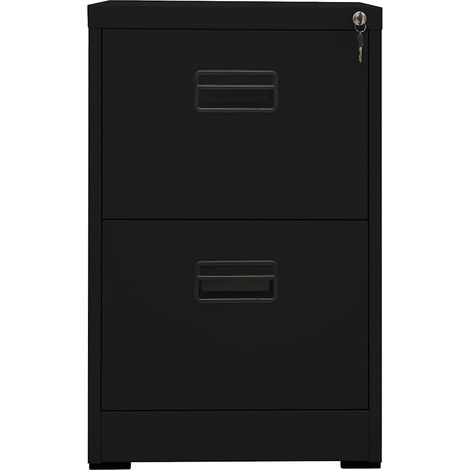 Maison Exclusive - Armario archivador de acero negro 46x62x72,5 c (1/5)