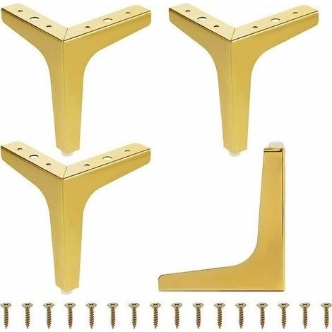 Set of 4 metal furniture legs, 13 cm, modern triangular metal sofa legs for cabinet, sofa, chair (1/4)
