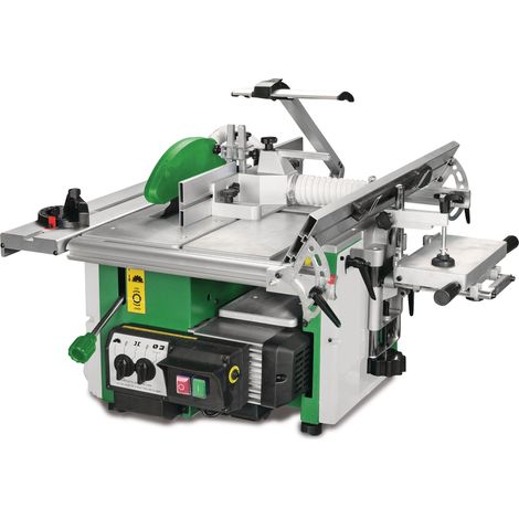 Combiné à bois universelle 5 opérations - Sciage, fraisage, rabotage, dégauchissage/rabotage et perçage de trous longs Holzstar UMK6