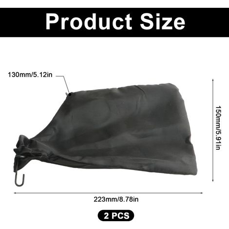 2 sacs à sciure, sacs à poussière, pour une manipulation facile de la poussière intérieure, sac en aluminium pour scie à métaux, compatible avec le modèle 255 (noir) (1/5)