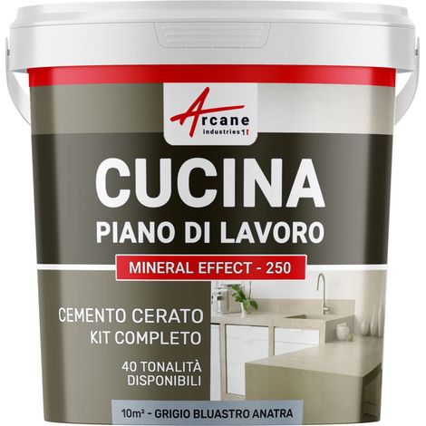 Microcemento cucina: per piano di lavoro e pavimento della cucina - 10 m² (in 2 strati) Grigio Bluastro Anatra - ARCANE INDUSTRIES
